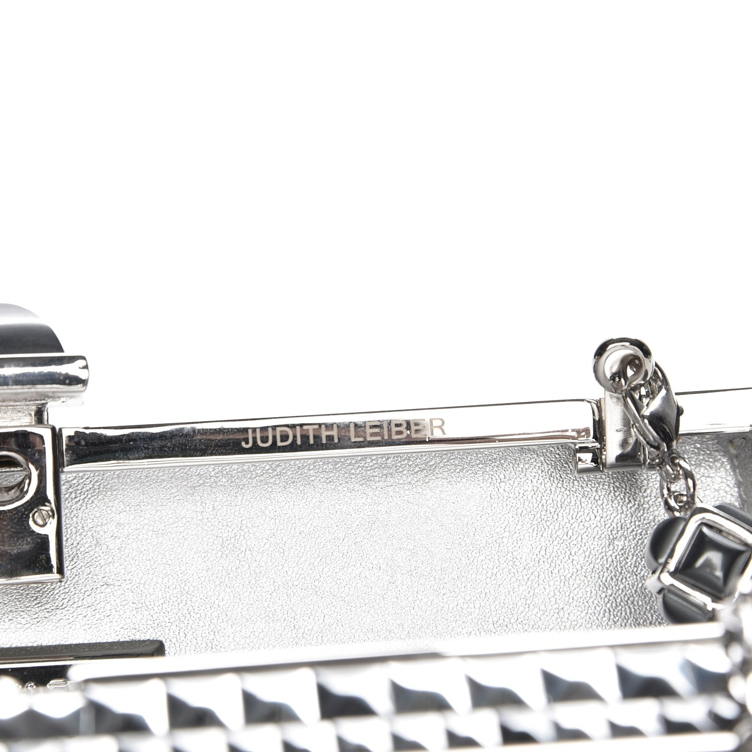 Judith Leiber Glass Clutch Silver 6 of 7