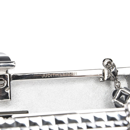 Judith Leiber Glass Clutch Silver 6 of 7
