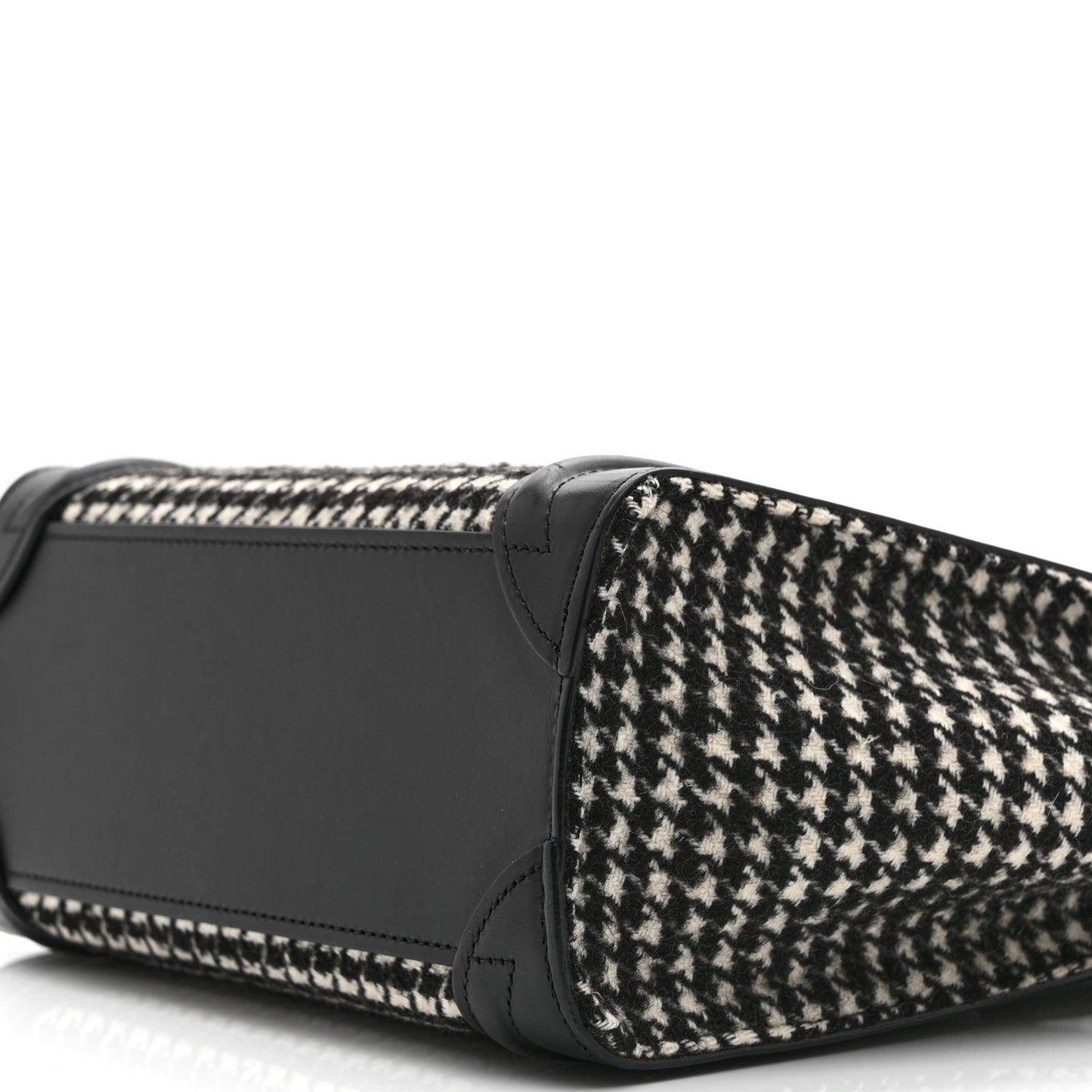 Canvas Calfskin Nano Luggage White Black