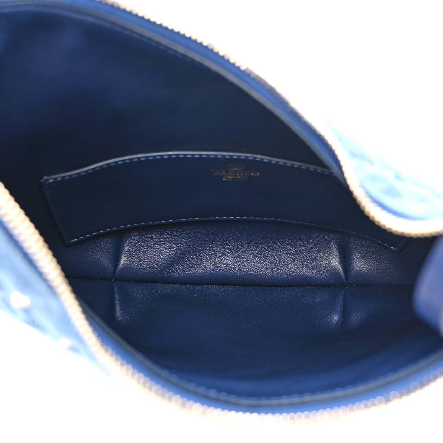 Valentino Garavani Denim Small Rockstud Spike Hobo Light Denim 5 of 9