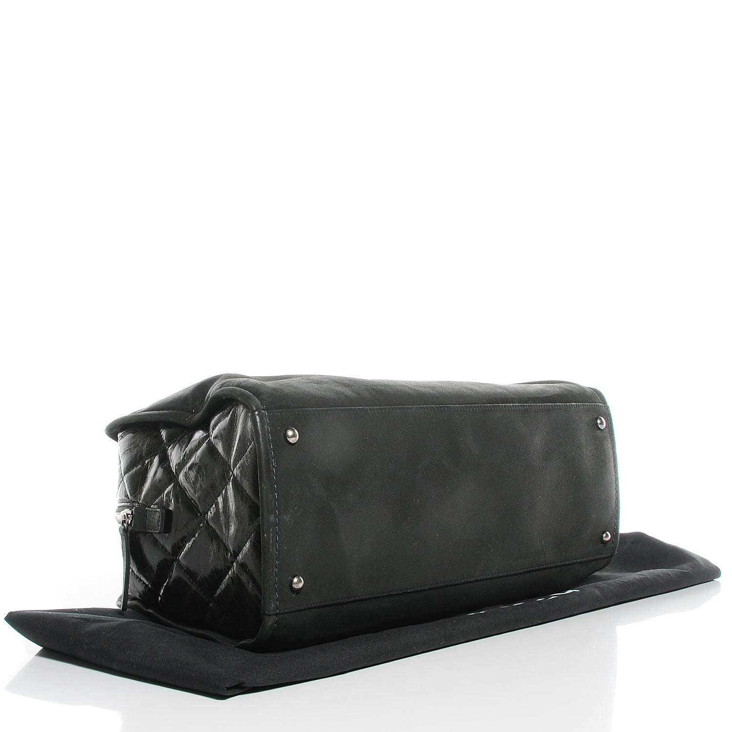 Chanel Iridescent Calfskin In The Mix Bowler Green 4 of 7