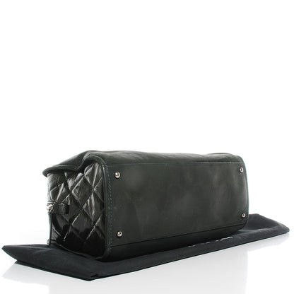Chanel Iridescent Calfskin In The Mix Bowler Green 4 of 7