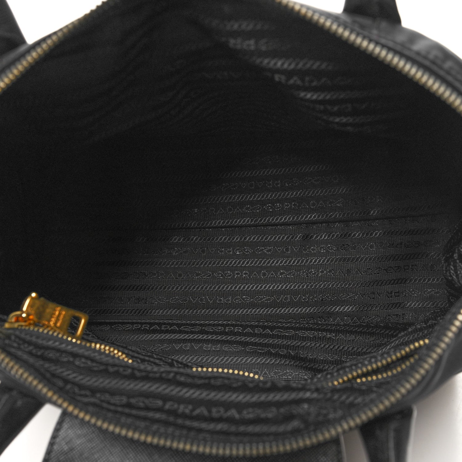 Prada Tessuto Nylon Saffiano Tote Black 5 of 10