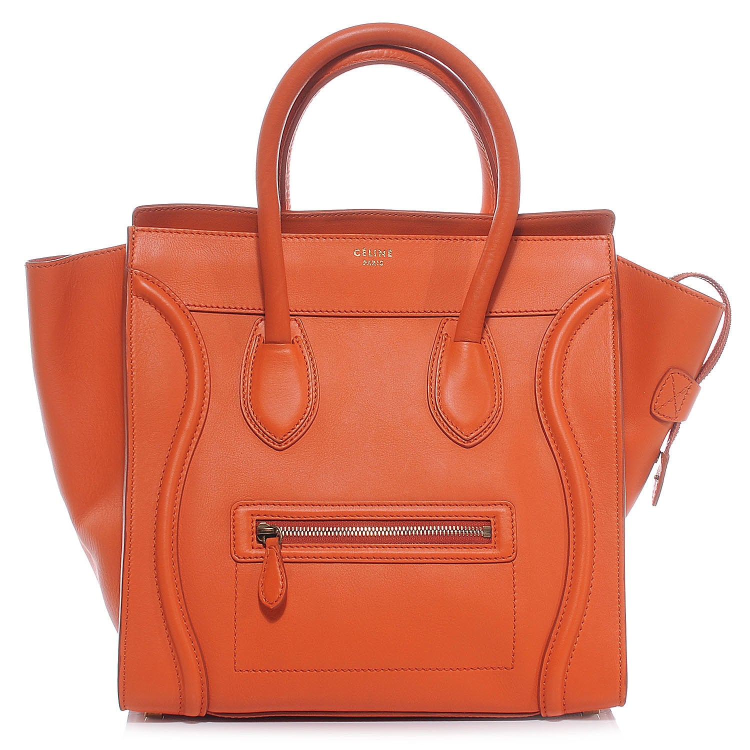 Celine Smooth Calfskin Mini Luggage Bag Vermillion 1 of 8