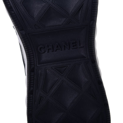 Chanel Velvet Calfskin Mixed Fibers CC Sneakers 37 Black 6 of 8
