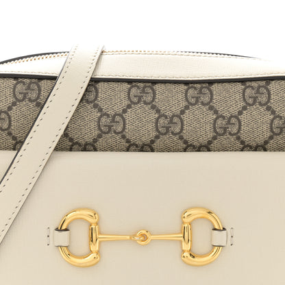 Gucci GG Supreme Monogram Small Horsebit 1955 Shoulder Bag Beige Mystic White 8 of 12