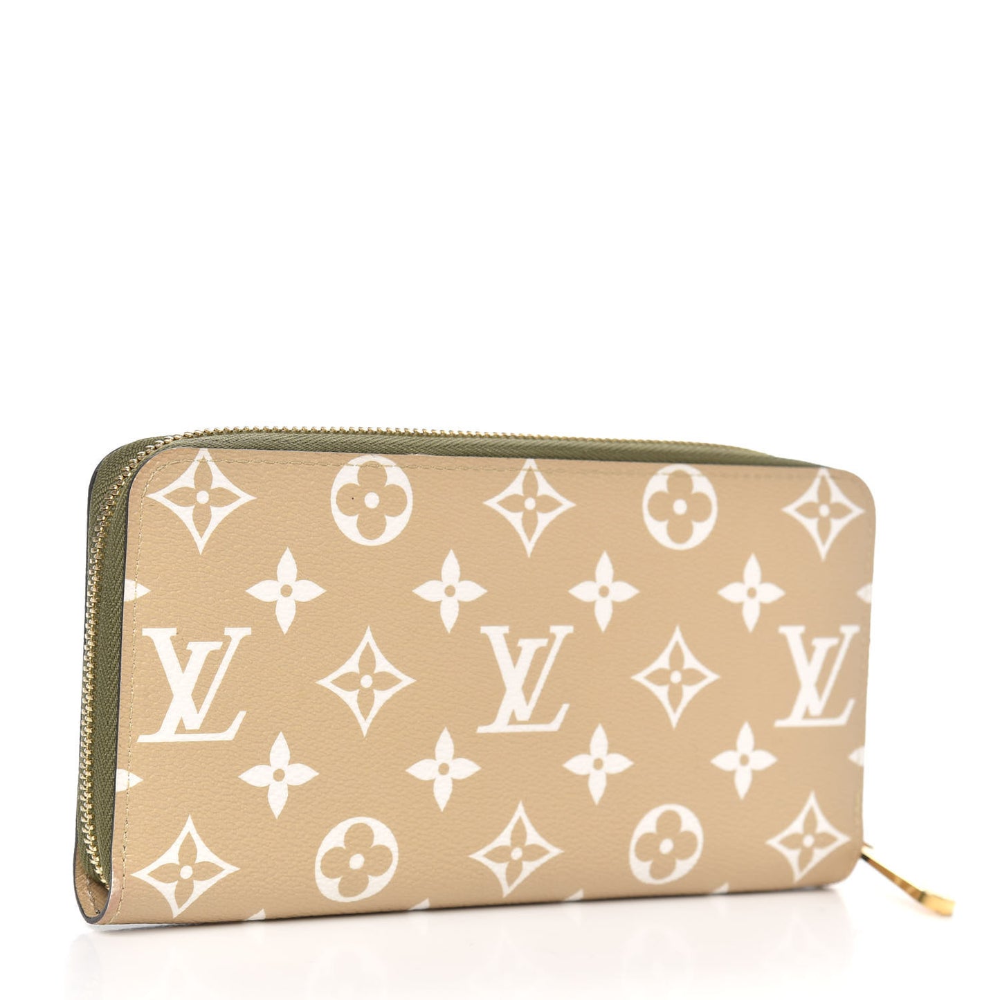 Monogram Giant Zippy Wallet Kaki White