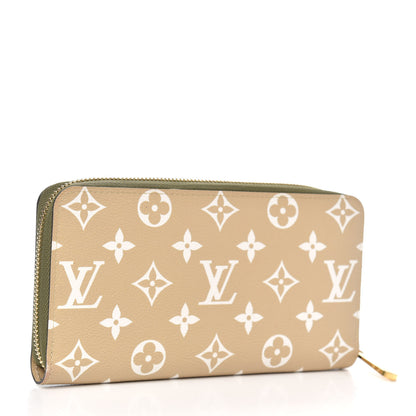 Louis Vuitton Monogram Giant Zippy Wallet Kaki White 3 of 9