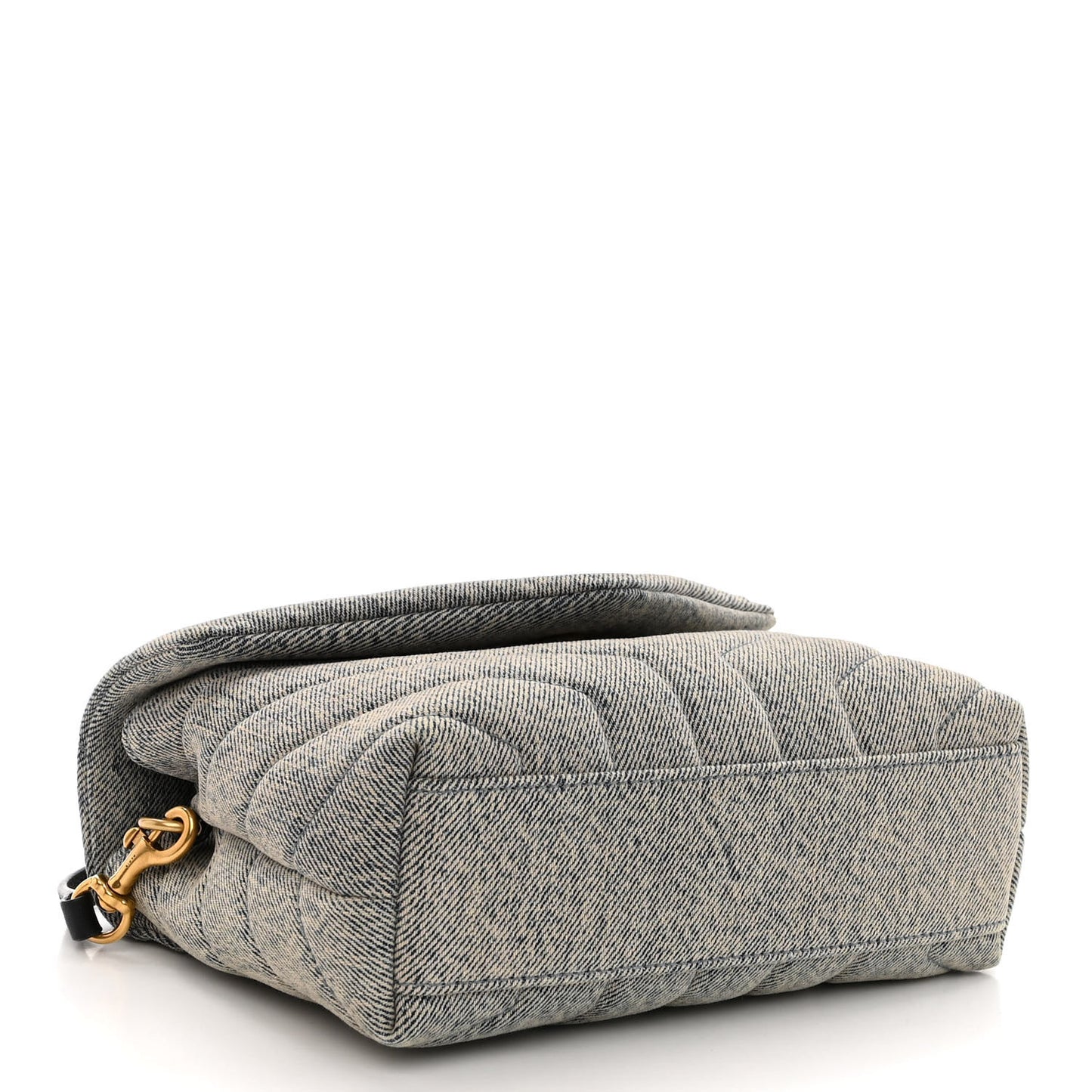 Denim Y Quilted Monogram Toy Loulou Crossbody Bag Grey