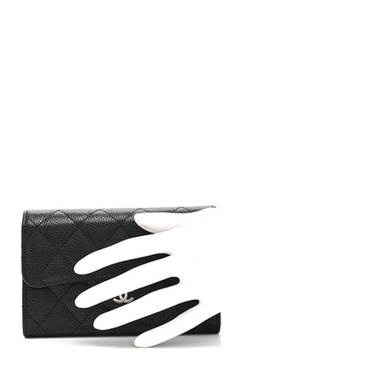 Chanel Caviar Quilted Medium Flap Wallet Black 2 of 13