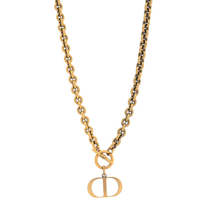 Christian Dior Metal Logo Necklace Gold 1 of 3