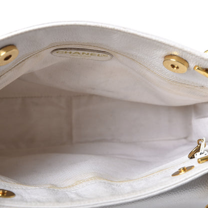 Chanel Caviar Flap Shoulder Bag White 4 of 15