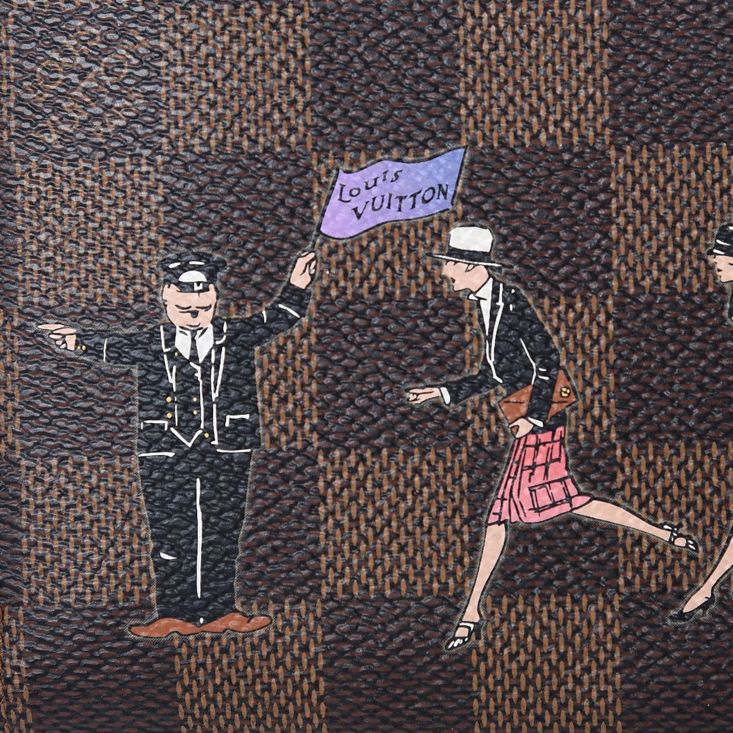 Damier Ebene Illustre Zippy Wallet Violet