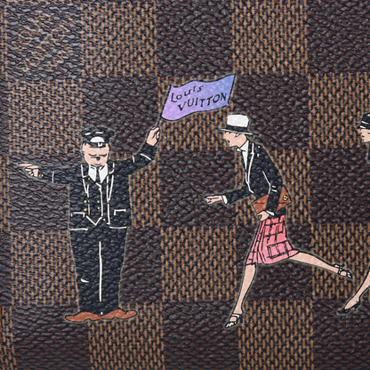 Louis Vuitton Damier Ebene Illustre Zippy Wallet Violet 8 of 9