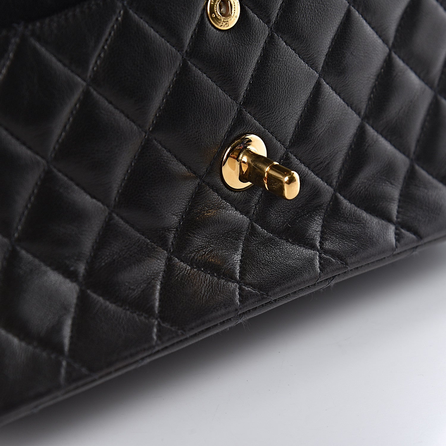 Chanel Lambskin Quilted Medium Double Flap Black 15 of 18