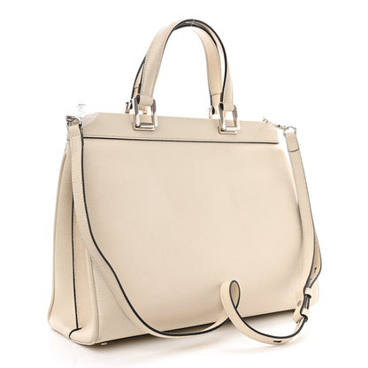 Gucci Grainy Calfskin Medium Zumi Top Handle Bag Mystic White 3 of 19