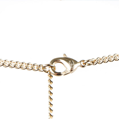 Chanel Resin Glass Pearl Strass Necklace Blue Gray Gold 3 of 4