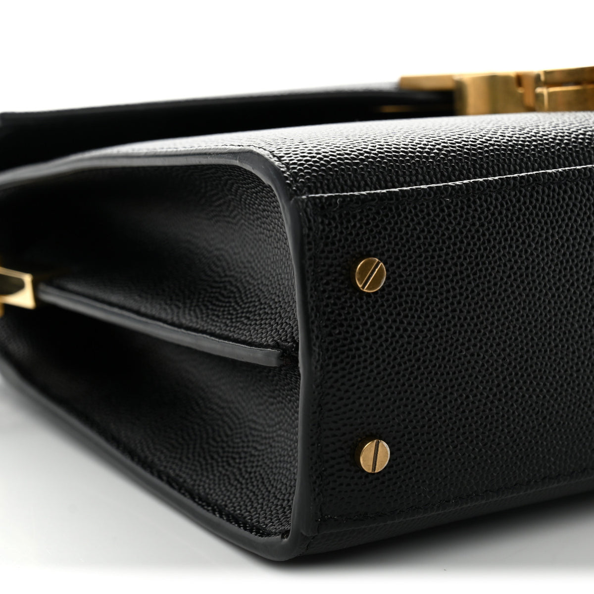 Saint Laurent Grain de Poudre Mini Classic Monogram Cassandra Top Handle Black 16 of 21