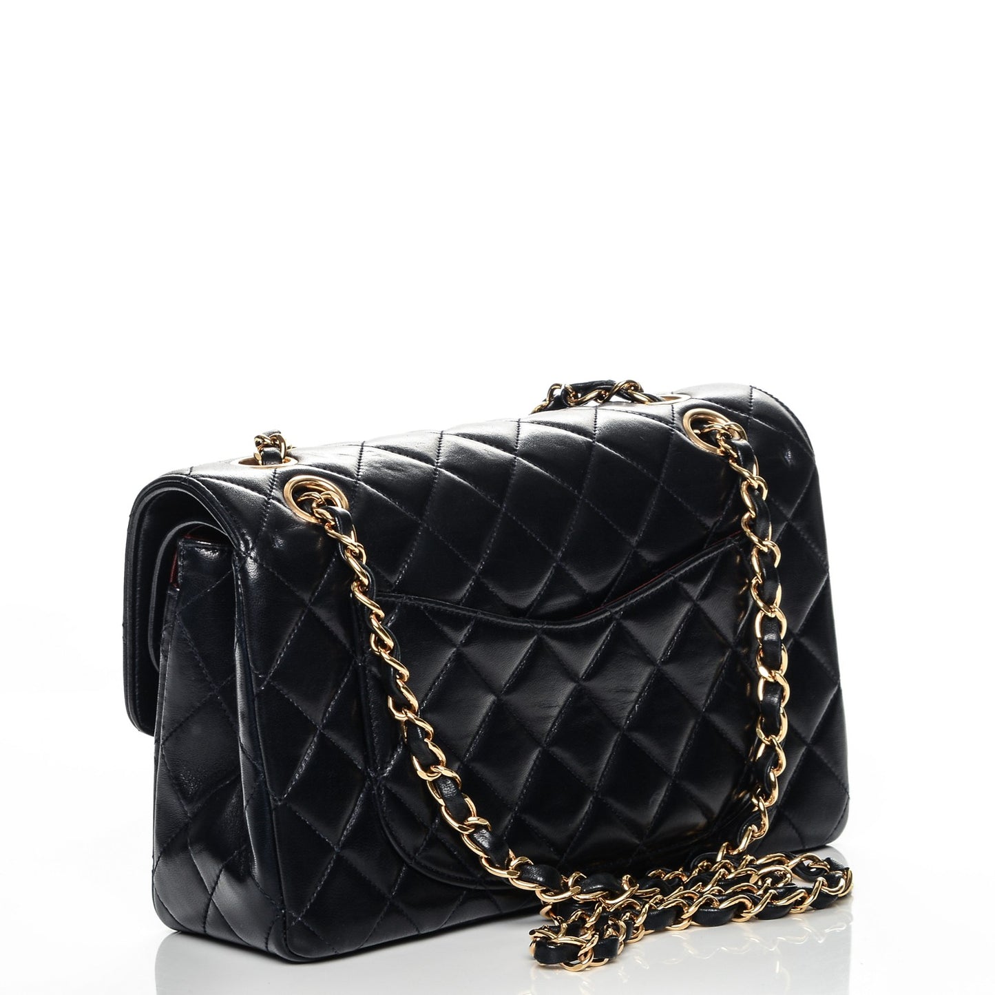 Lambskin Small Double Flap Navy