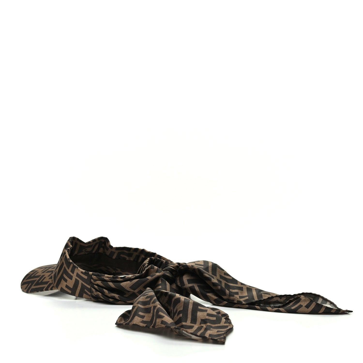 Fendi Silk FF Logo Visor Tobacco 3 of 6