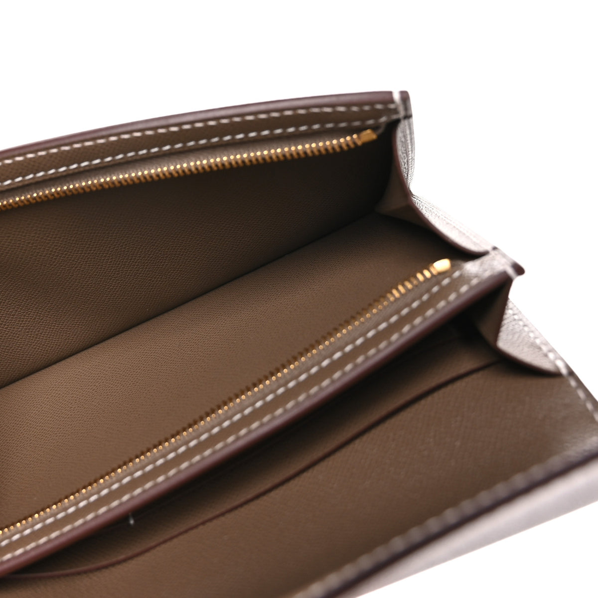 Hermes Madame Calfskin Kelly Pocket Long Wallet Etoupe 5 of 10