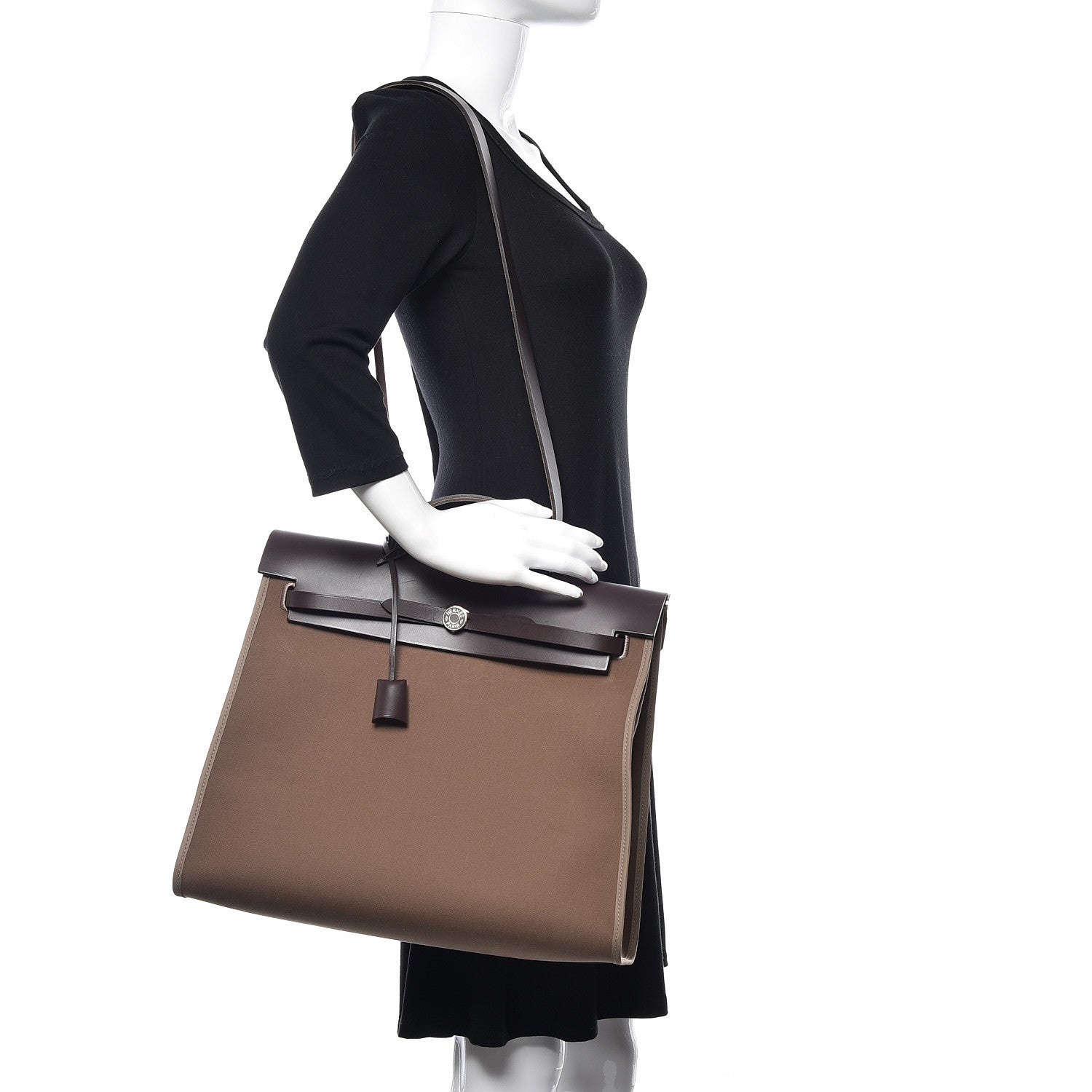Hermes Toile Vache Hunter Herbag Zip 39 MM Etoupe Ebene 2 of 10