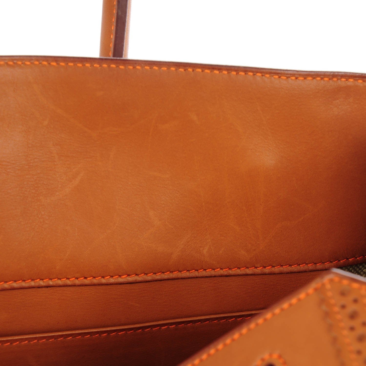 Hermes Barenia Toile Ghillies Birkin 35 Fauve 21 of 28