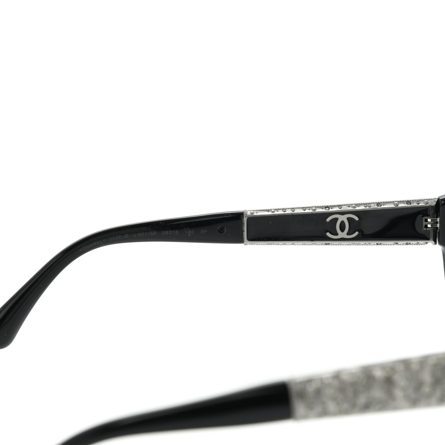 Chanel Crystal Bijoux Polarized Sunglasses 5298-B Black 7 of 8