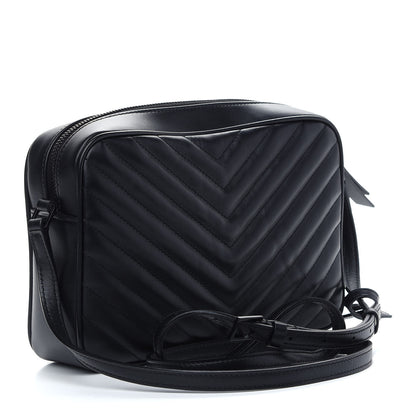 Saint Laurent Calfskin Matelasse Monogram Lou Camera Bag Black 3 of 10