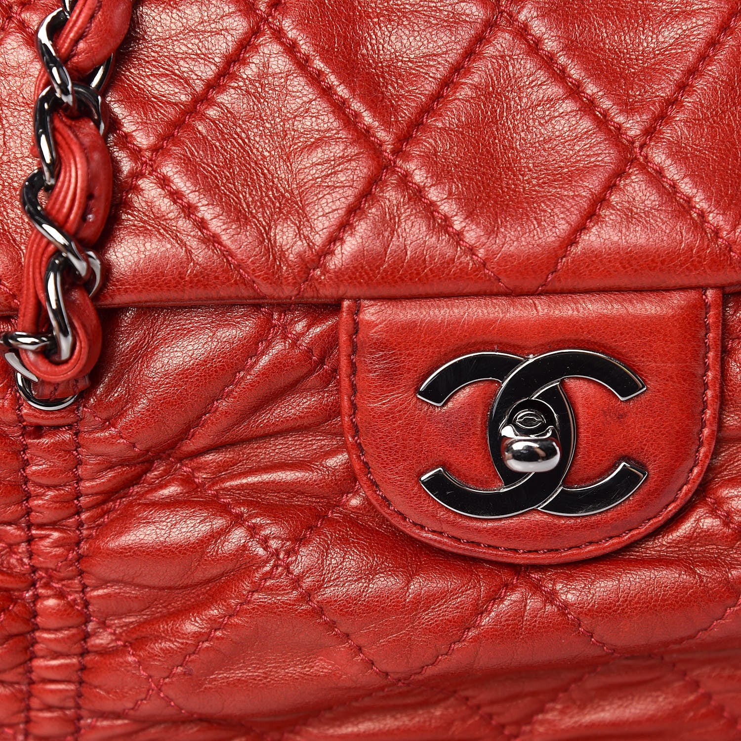 Chanel Lambskin Quilted Sharpei Flap Red 13 of 13