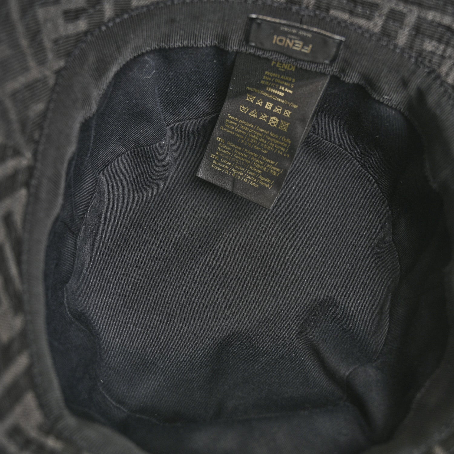 Fendi Technical Fabric FF Reversible Bucket Hat S Black 7 of 8