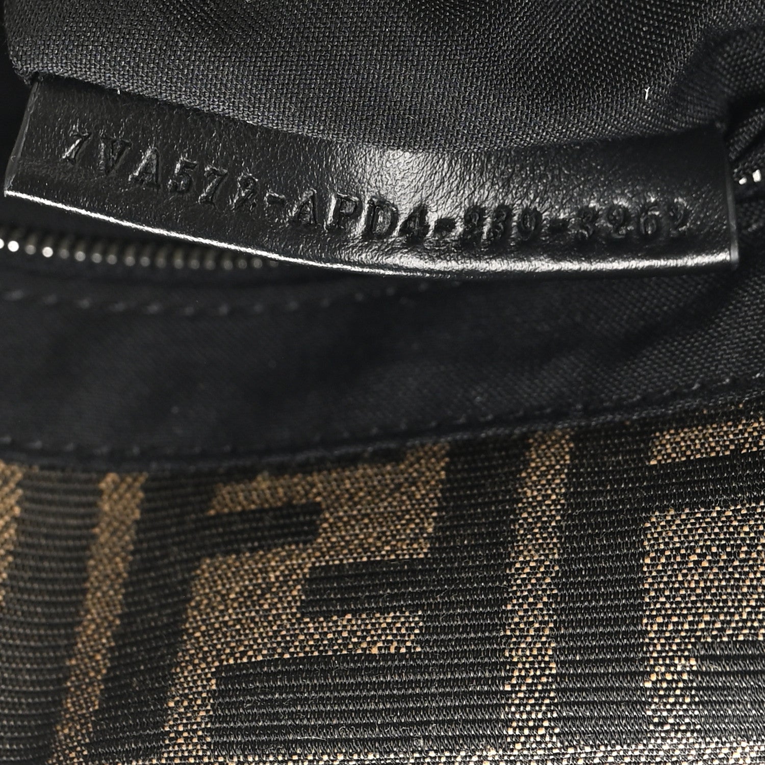Fendi Fabric Jacquard F Paillettes Vitello Cover FF 1974 Embroidered Baguette Tobacco Moro Argento 7 of 10