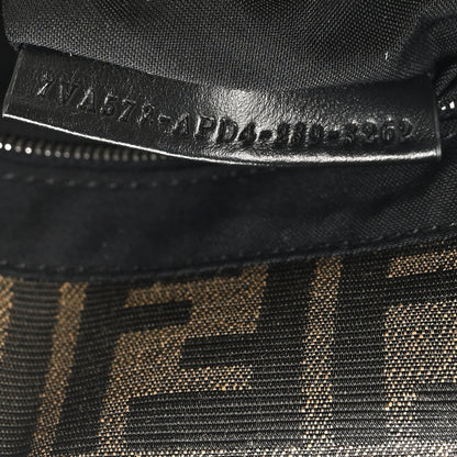 Fendi Fabric Jacquard F Paillettes Vitello Cover FF 1974 Embroidered Baguette Tobacco Moro Argento 7 of 10