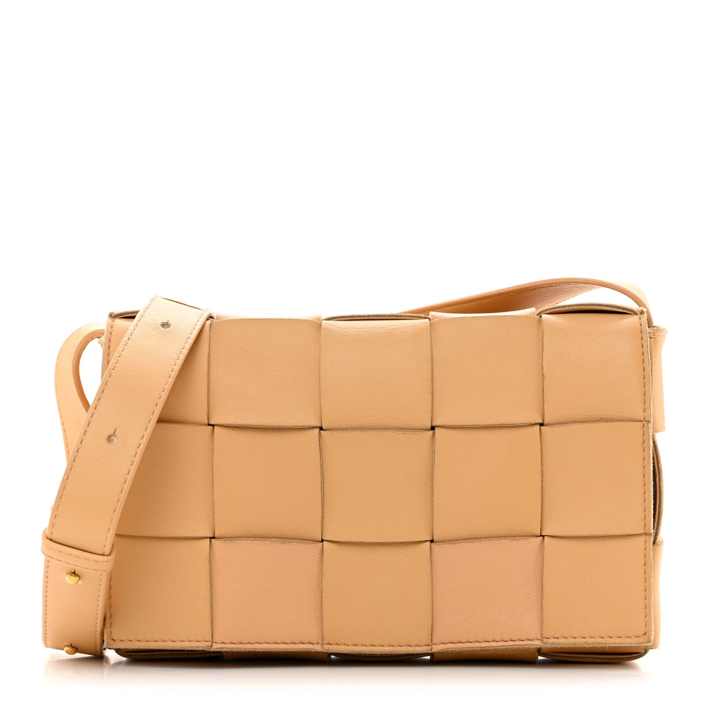 Lambskin Maxi Intrecciato Cassette Crossbody Bag Porridge