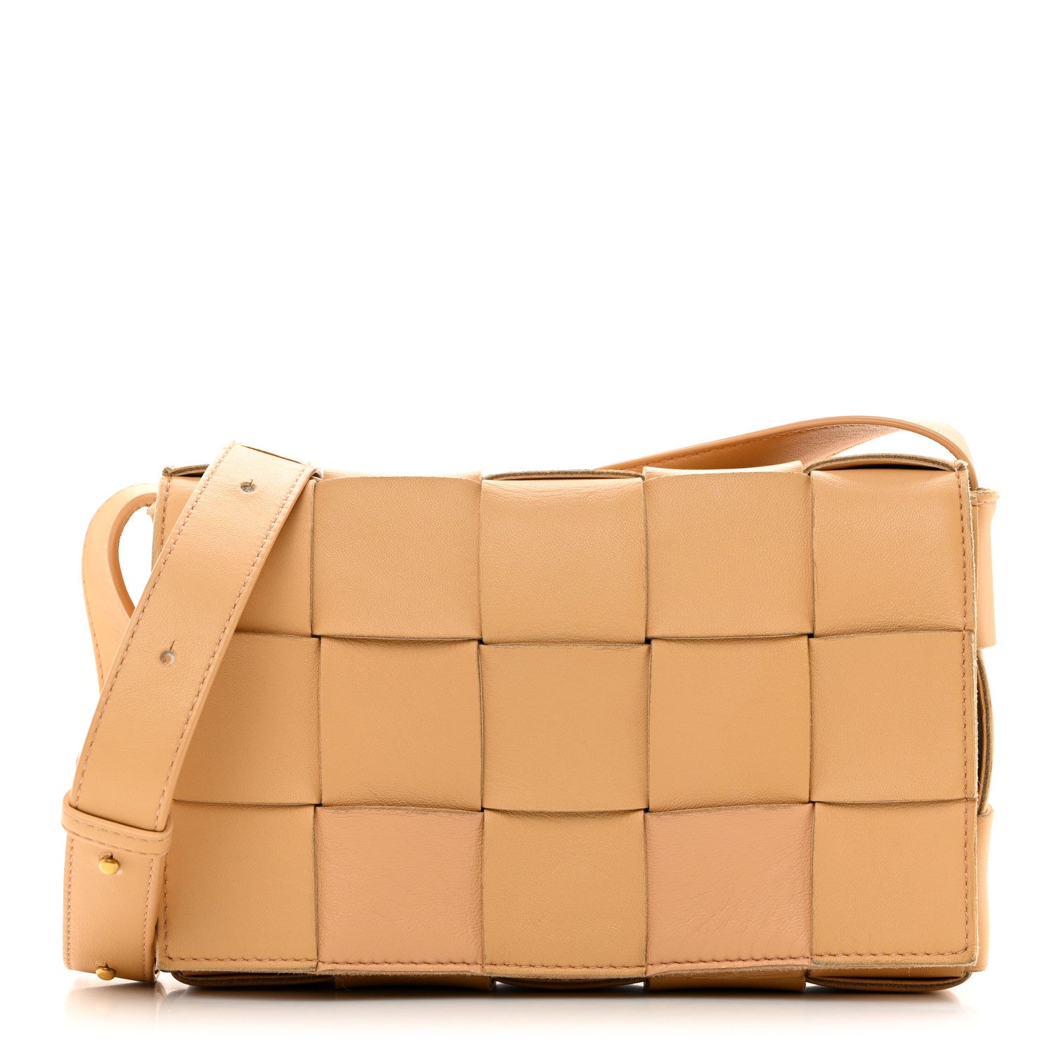 Bottega Veneta Lambskin Maxi Intrecciato Cassette Crossbody Bag Porridge 1 of 12