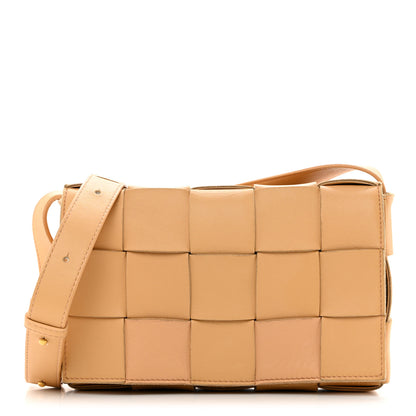 Bottega Veneta Lambskin Maxi Intrecciato Cassette Crossbody Bag Porridge 1 of 12