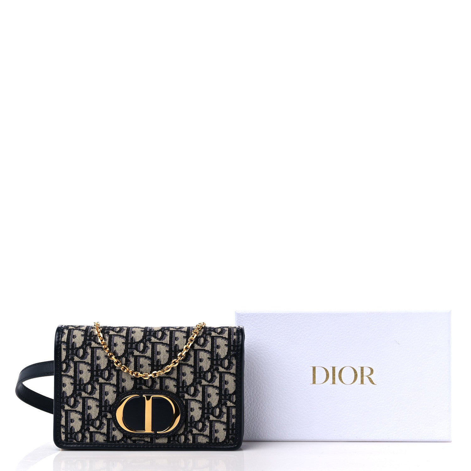 Christian Dior Oblique 30 Montaigne 2-In-1 Pouch Blue 9 of 9