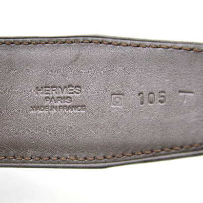 Hermes Mens Leather Reversible H Belt 105 Noir Chocolate 5 of 5