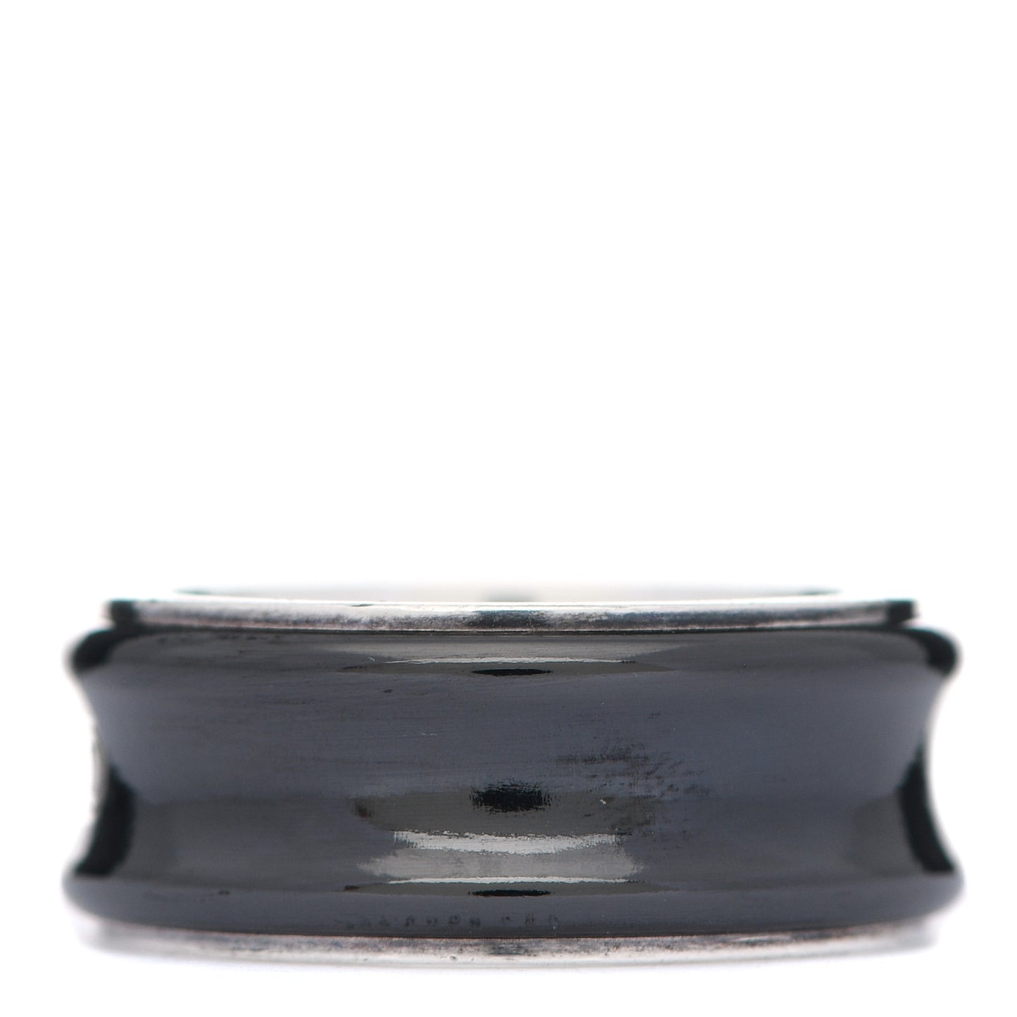 Sterling Silver Titanium 1837 Band Ring 51 5.75