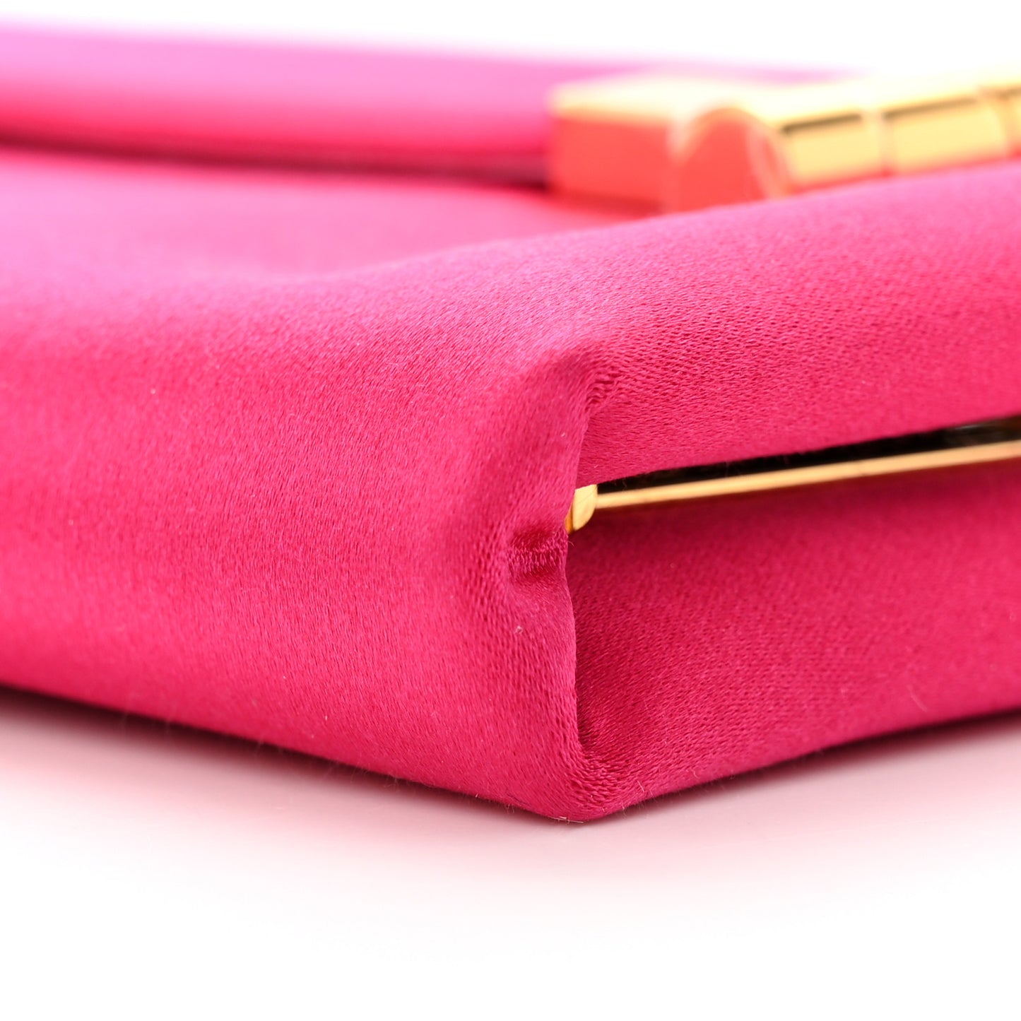 Silk Small Clutch With Handle Pink
