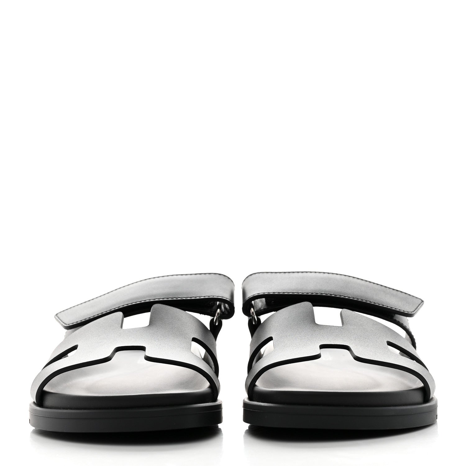Hermes Calfskin Womens Chypre Sandals 38 Black 2 of 9
