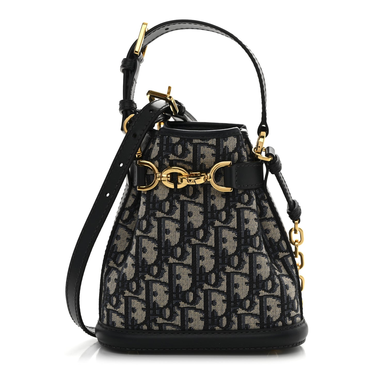 Oblique Calfskin Small C'est Dior Bucket Bag Blue