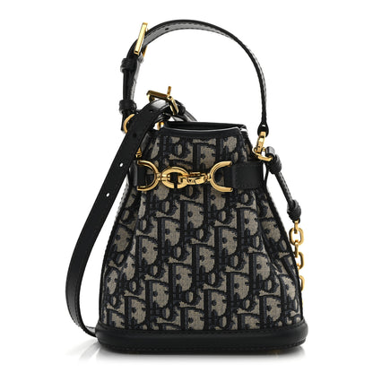 Christian Dior Oblique Calfskin Small C'est Dior Bucket Bag Blue 1 of 9