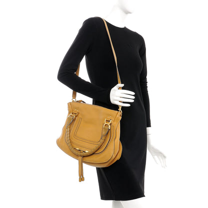 Chloe Calfskin Medium Marcie Satchel Sand Shell 2 of 14