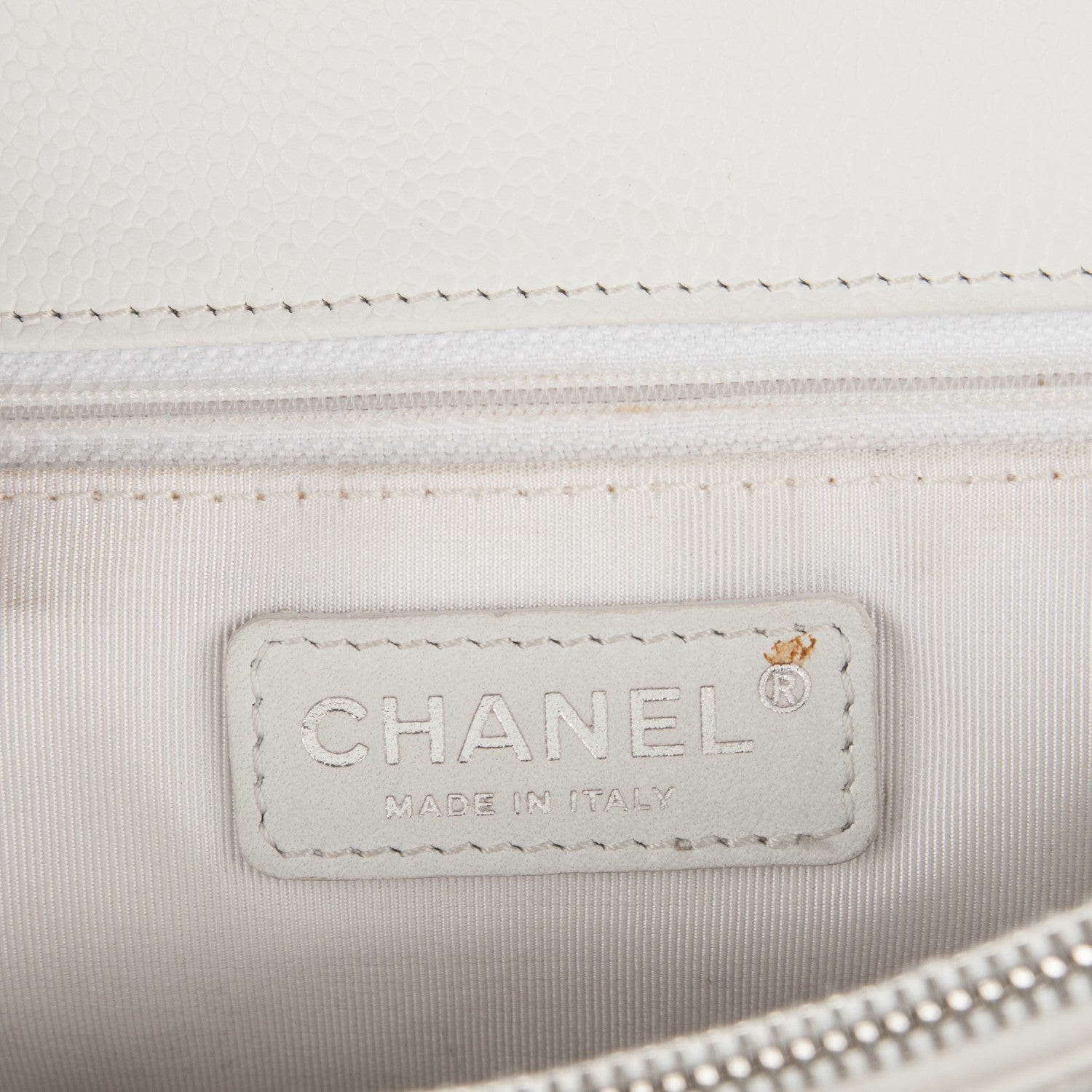 Chanel Caviar Quilted Grand Shopping Tote GST White 6 of 15