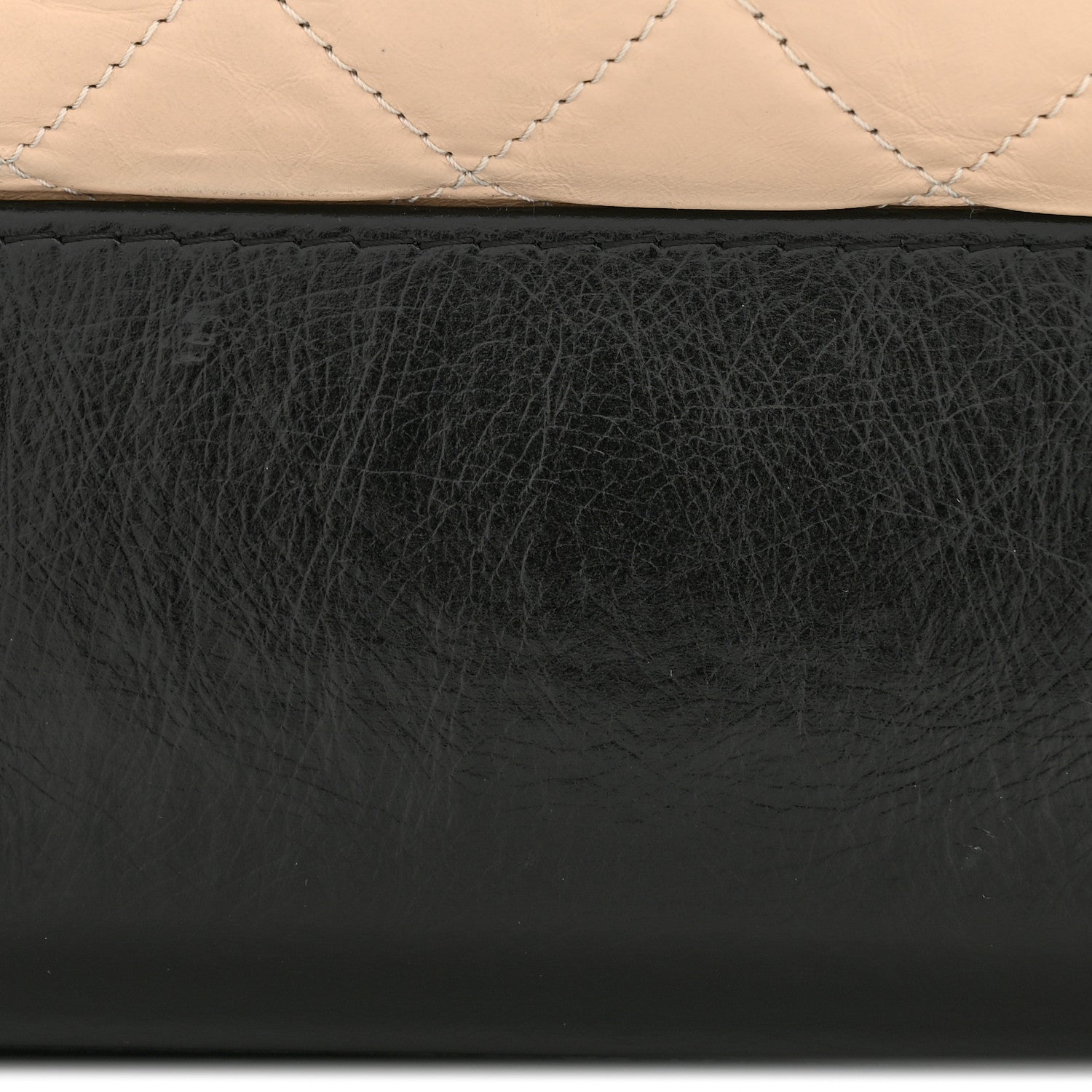 Chanel Aged Calfskin Quilted Medium Gabrielle Hobo Beige Black 11 of 11