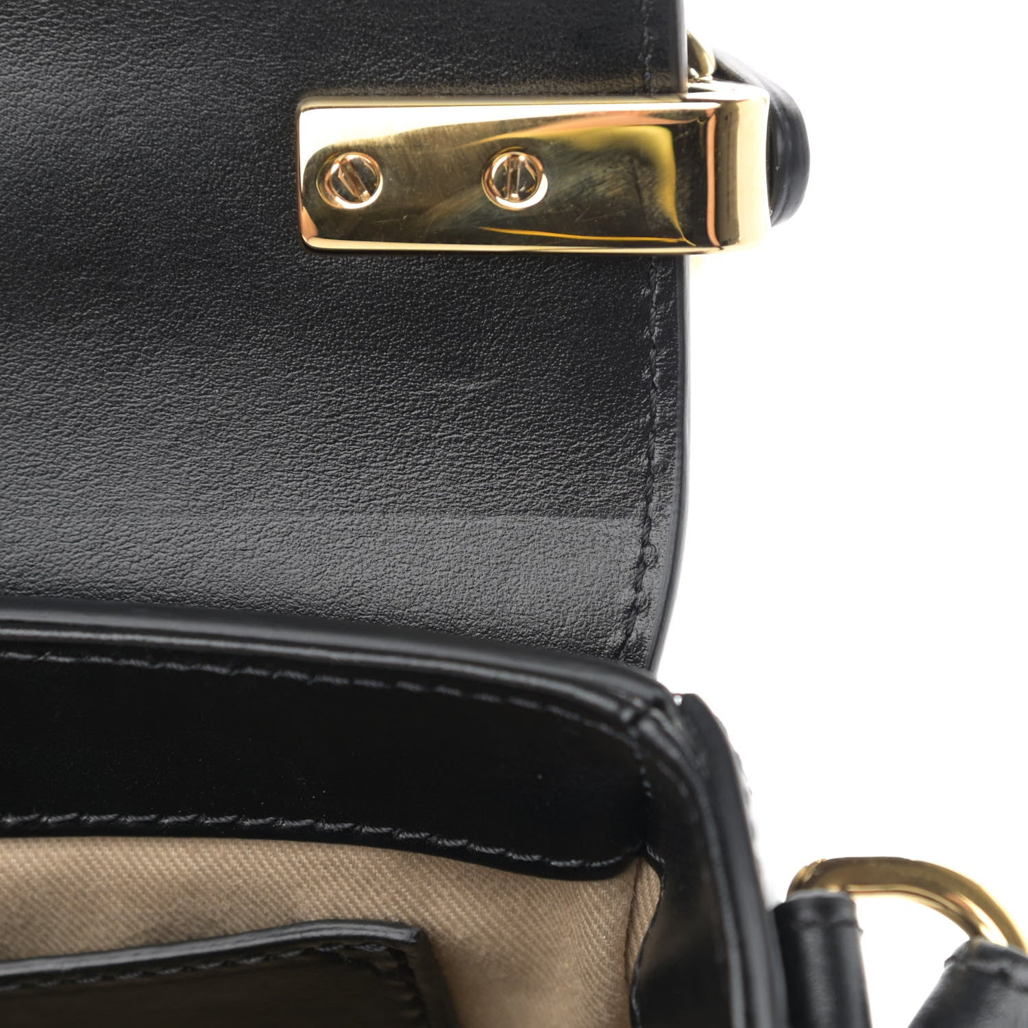 Chloe Shiny Calfskin Suede Mini C Double Carry Black 12 of 14