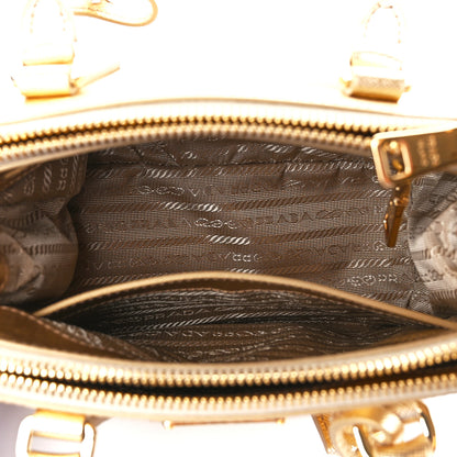Prada Saffiano Lux Mini Galleria Double Zip Tote Platino 5 of 11
