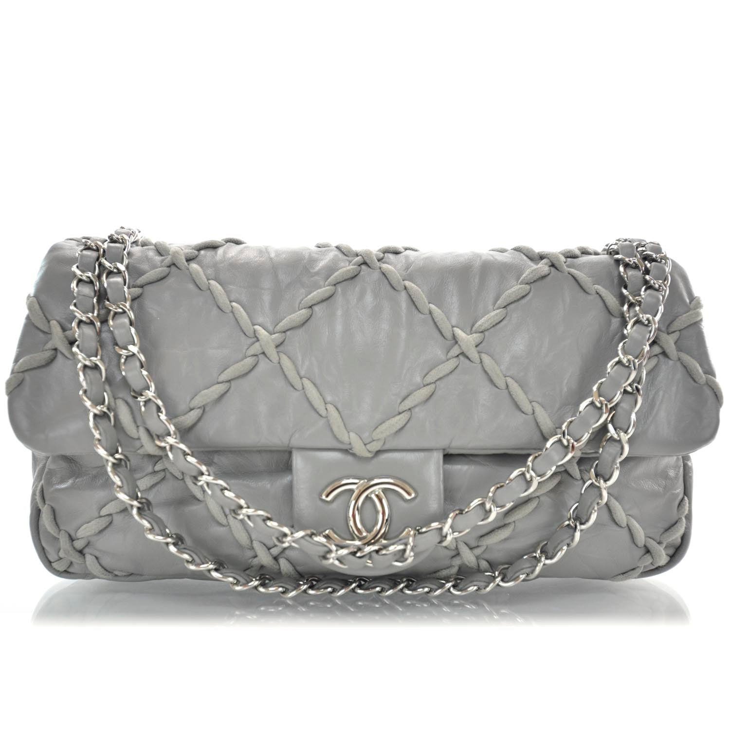 Chanel Leather Ultra Stitch Flap Grey 1 of 11