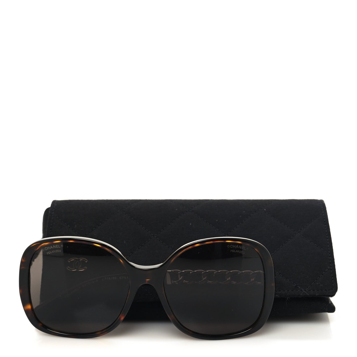 Acetate Chain Sunglasses 5470-Q-A Dark Havana